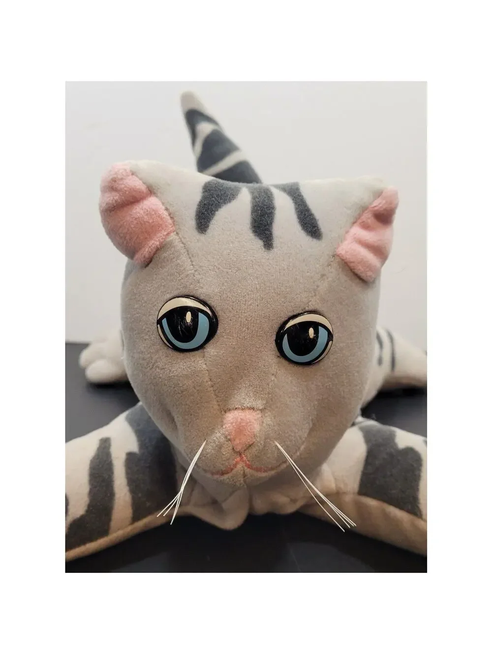 Vintage 1985 Pound Purries Plush Gray Striped Cat Kitten